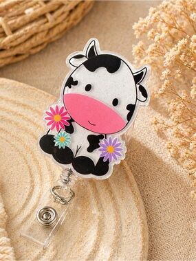 Cute Cow Badge Reel